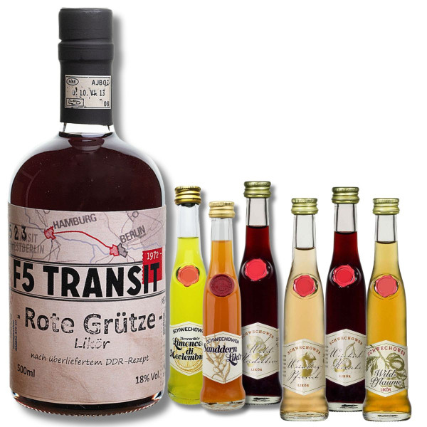 Rote Grütze Likör + 6 Kleine Liköre (Mix)