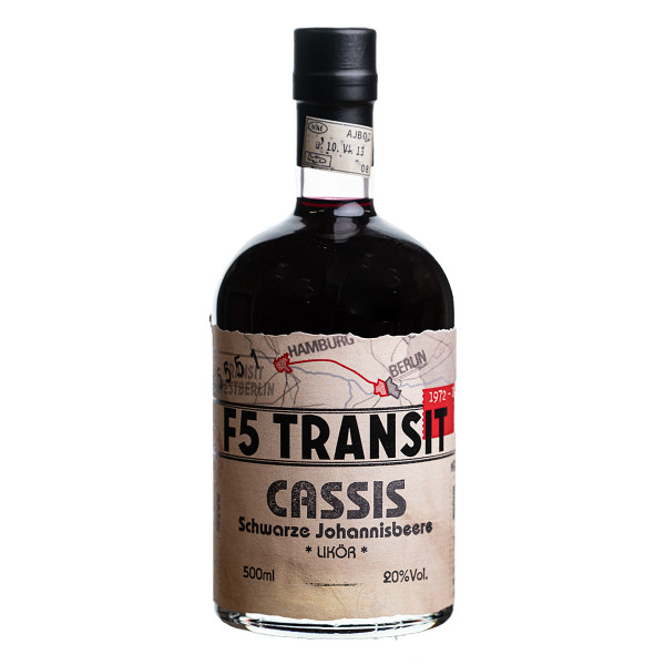 CASSIS Schwarze Johannisbeere Likör 0.5l (20%Vol) No. 5551 - F5 Transit (BRD-DDR)