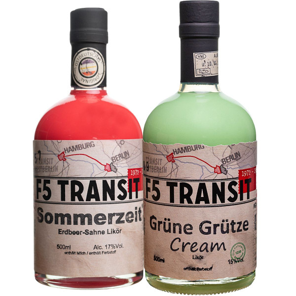 Sommerzeit Erdbeer-Sahne Likör + Grüne Grütze Cream Likör (Spar-Set)