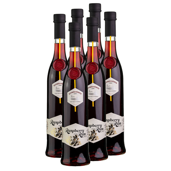 6 x Likör Raspberry &amp; Rum (16%Vol) - Himbeerlikör 0.5l