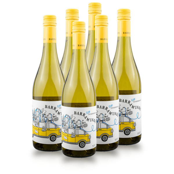 6 x Chardonnay 0.75l (13,5%Vol) Weißwein, Barramundi, Australien