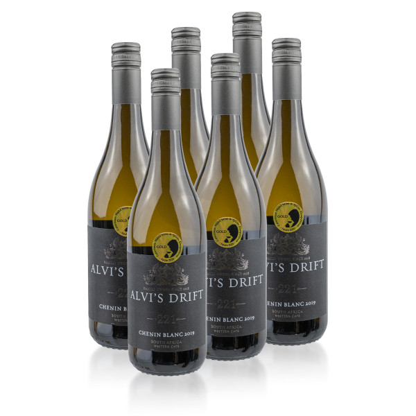 6 x 221 Chenin Blanc 0.75l (13,5%Vol.) - Weißwein, Alvis Drift, Südafrika