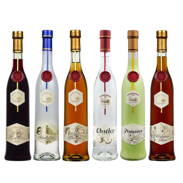 Premium Schnapspaket No.9 - Liköre, Obstgeist, Obstler - 6 x 500ml