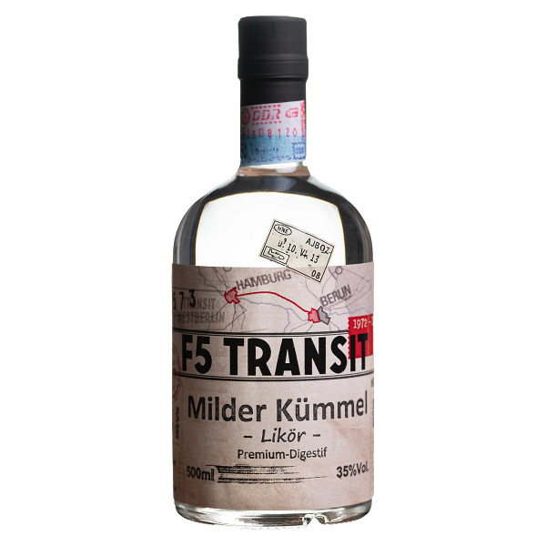 Milder Kümmel Likör 0.5l (35%Vol) No. 5573 - F5 Transit (BRD-DDR)