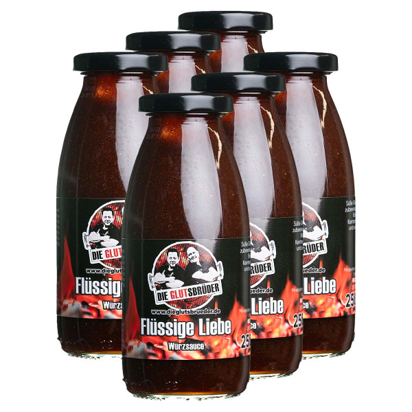 6 x Flüssige Liebe 250ml - Die Glutsbrüder