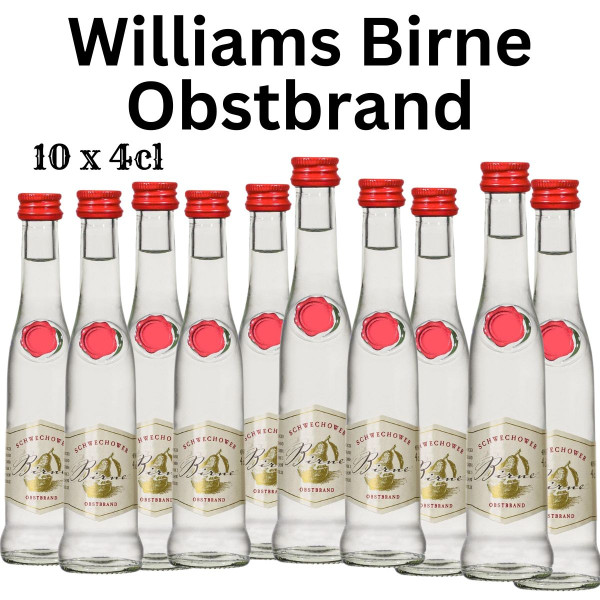 10 x Obstbrand Birne 4cl (40%Vol)