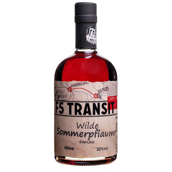 Wilde Sommerpflaume Edel Likör 0.5l (22%Vol) No. 5562 - F5 Transit (BRD-DDR)
