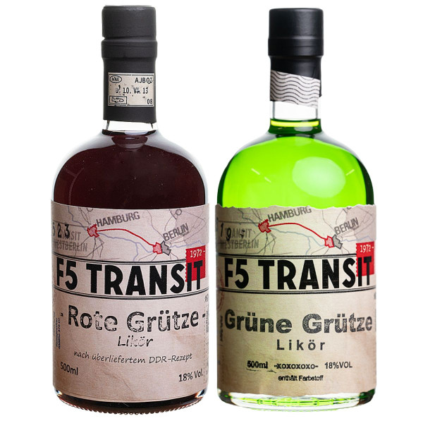 Rote Grütze &amp; Grüne Grütze Likör (Spar-Set) - F5 Transit