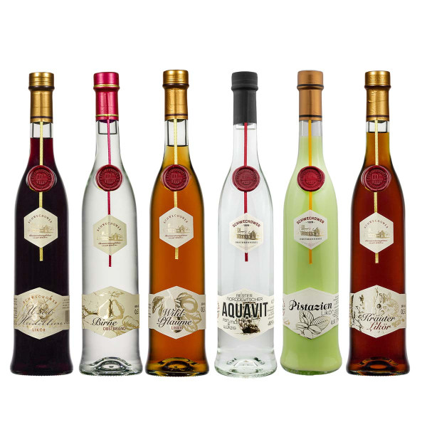 Premium Schnapspaket No.10 - Liköre, Obstbrand, Spirituosen - 6 x 500ml
