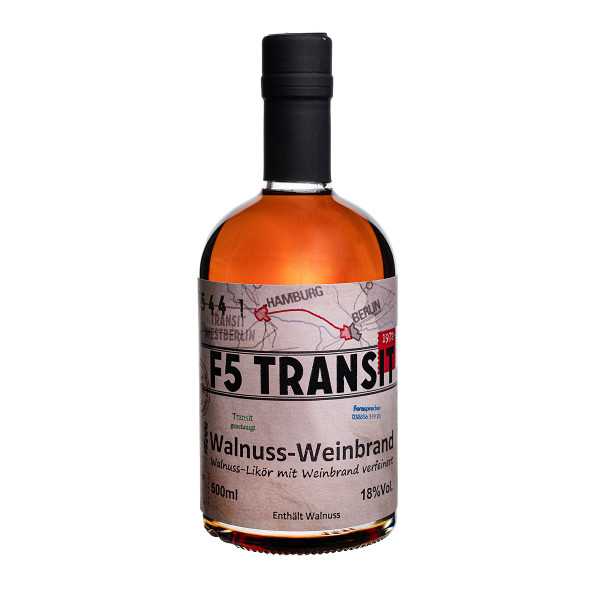 Walnuss-Weinbrand Likör 0.5l (18%Vol) No. 5544 - DDR-Edition - F5 Transit