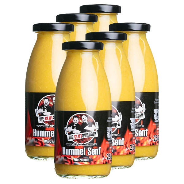 6 x Hummel Senf 250ml - Die Glutsbrüder