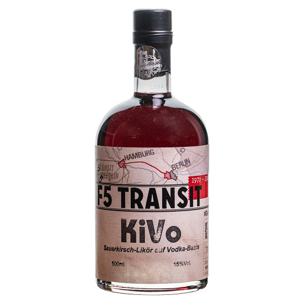 KiVo Kirsche-Vodka Likör 0.5l (15%Vol) No. 5525 - F5 Transit (BRD-DDR)