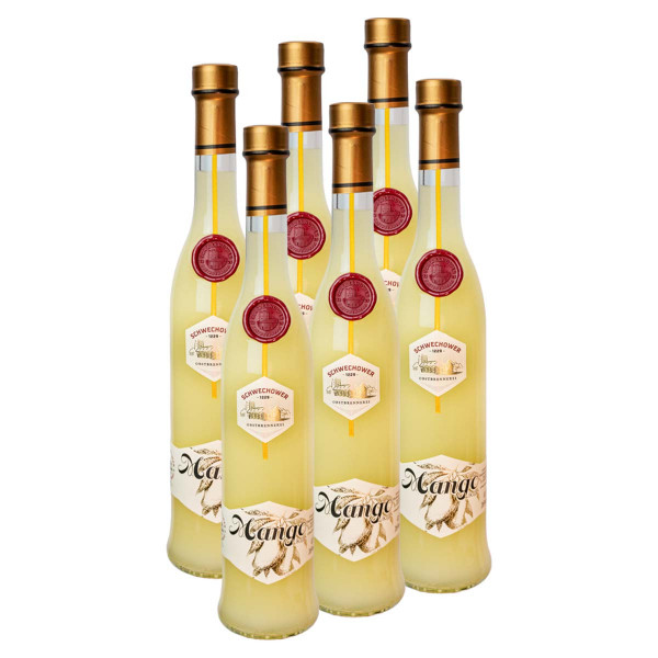 6 x Schwechower Likör Mango 0,5l (16%Vol.) - fruchtiger Mangolikör