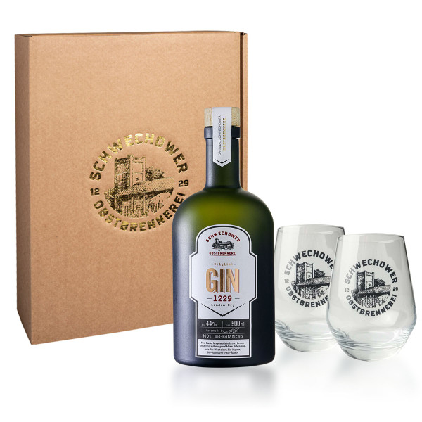 Original GIN 1229 0.5l (44%Vol) + Gläser Geschenkset