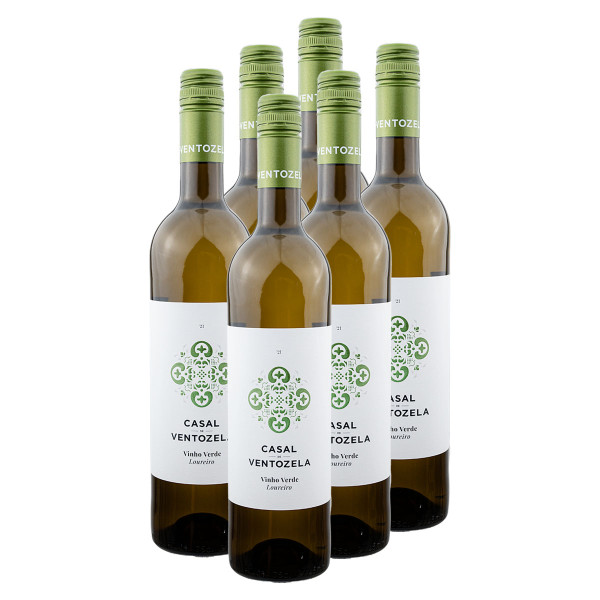 6 x Loureiro 0.75l (12%Vol.) - Weißwein Casal de Ventozela, Portugal