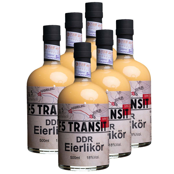 DDR Eierlikör 6x0.5l (18%Vol) No. 5593 - F5 Transit - Eierlikör nach DDR-Rezept- Ration