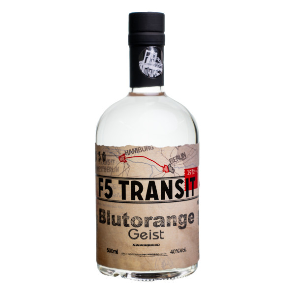 Blutorange Geist 0.5l (40%Vol) No. 5330 - F5 Transit (BRD-DDR)